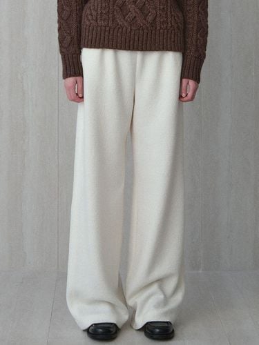 Wool relaxed banding pants (ivory) - LE - Modalova