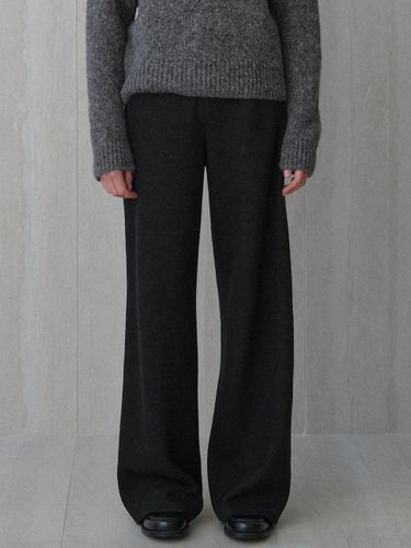 Wool relaxed banding pants (black) - LE - Modalova