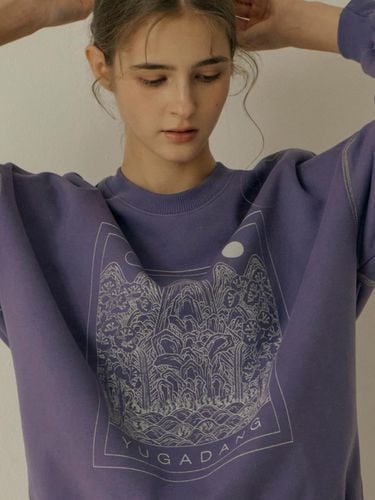 Sun, moon and five peaks sweatshirt_Purple/FW/ Swe - YUGADANG - Modalova