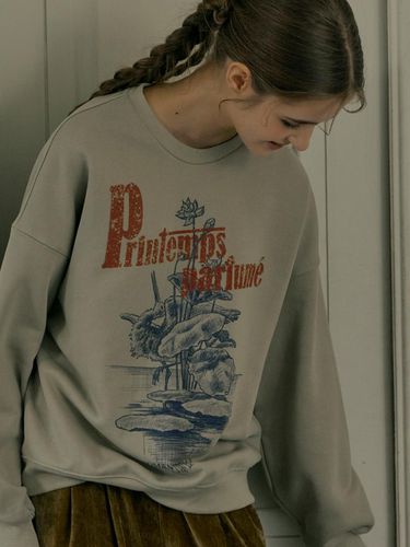 Printemps Parfume sweatshirt_Grass beige / FW / Y4 - YUGADANG - Modalova