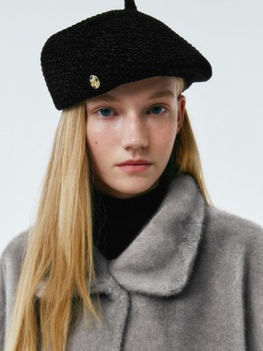 Circular Logo Beret (MOEDHT11MBK) - marieclaire - Modalova