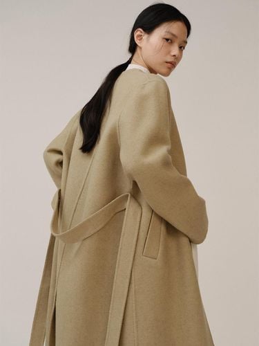 PF24 Callarless Handmade Coat Olive - KINDERSALMON - Modalova