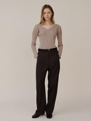 PF24 Henrik Wool Trouser Bark - KINDERSALMON - Modalova