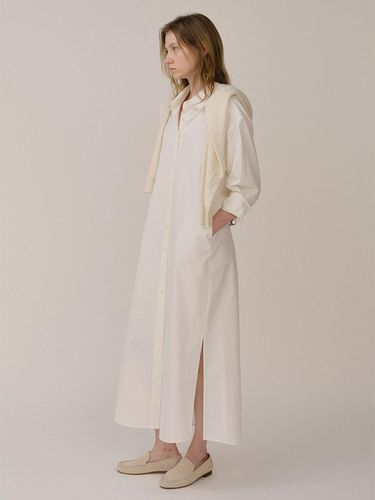 PF24 Shirt Dress White - KINDERSALMON - Modalova