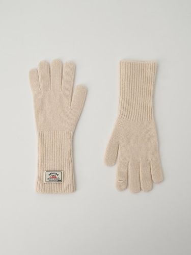 Fingerhole Wool Knit Gloves - beige - LOEIL - Modalova