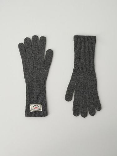 Fingerhole Wool Knit Gloves - Charcoal - LOEIL - Modalova