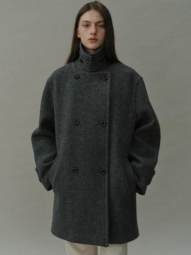 Shetland wool overfit peacoat [Shetland wool] (mel - blank03 - Modalova