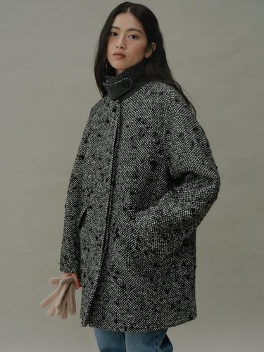 Padded overfit half coat [Italian fabric] (black t - blank03 - Modalova