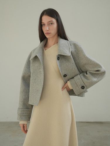 RAGLAN SHORT WOOL COAT / GREY - PAUL&ALICE - Modalova