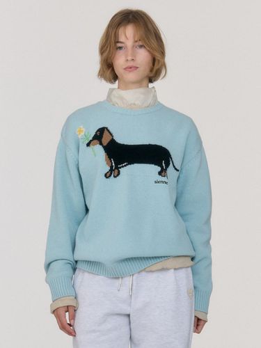 Car] Cashmere Dachshund Knit (Sky Blue) - sienne - Modalova