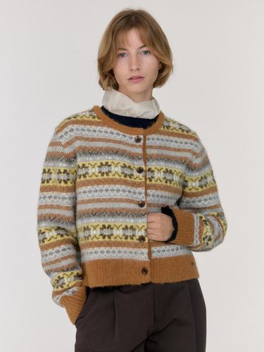 Car] Grandpa Jacquard Cardigan (Camel) - sienne - Modalova