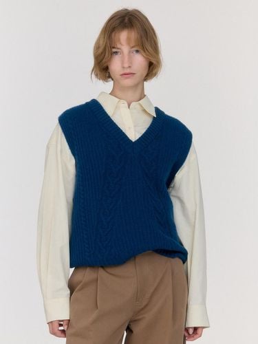 Cashmere Cable Wool Vest (Blue) - sienne - Modalova