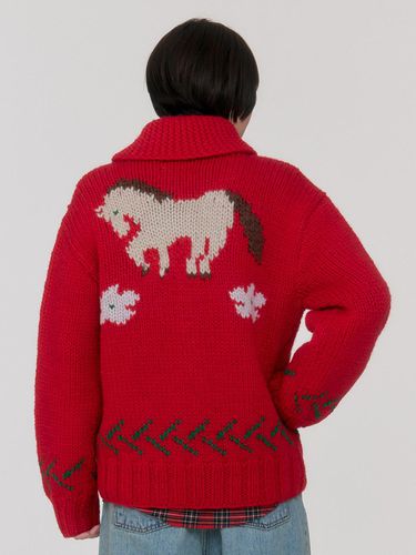 Pony Cowichan Pure Wool Sweater (Red) - sienne - Modalova