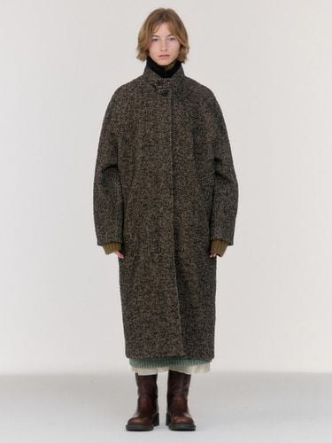 Hailey Balmacaan Wool Coat (Brown) - sienne - Modalova