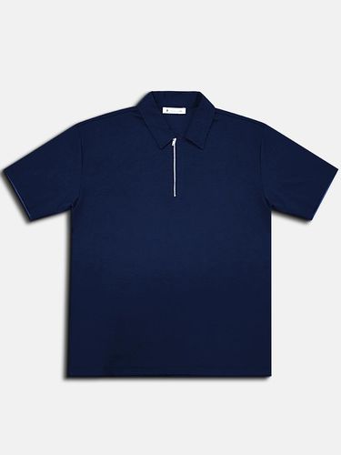 Half Zip Up Semi Over T - Shirt NAVY - COMSPACE1980 - Modalova