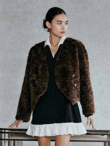 IT_Winter v neck fur jacket_BROWN - itte - Modalova