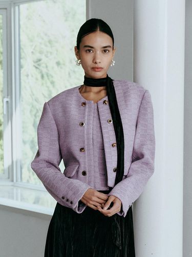 IT_Purple classic crop jacket - itte - Modalova