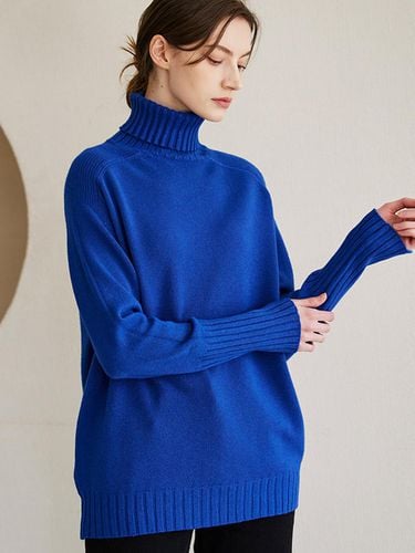 High-neck sleeved V-neck soft turtleneck knitwear - JUARR - Modalova