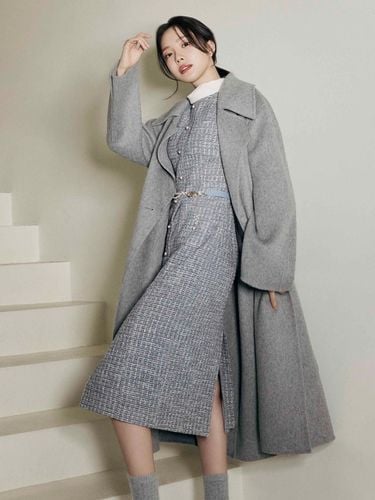 Coloring Tweed Back Tie H Line dress GPBA0OP311 - JJ JIGOTT - Modalova