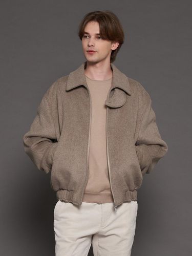 XL~4XL] Wool Blend Collar Blouson Jacket_Beige - COMSPACE1980 - Modalova