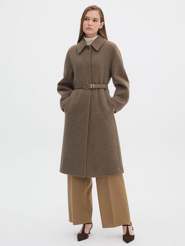 Dolman sleeve belted single wool coat OW4WHB180 - OLIVE DES OLIVE - Modalova