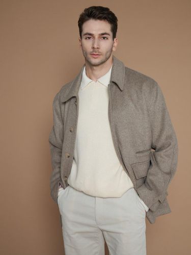 XL~4XL] Our Blend Half Coat_Beige - COMSPACE1980 - Modalova