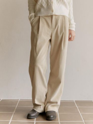 Dania Corduroy pintuck pants () - lesatelier - Modalova