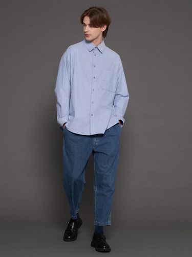 L~4XL] Oversized-Fit Solid Oxford Shirt_7 COLOR - COMSPACE1980 - Modalova