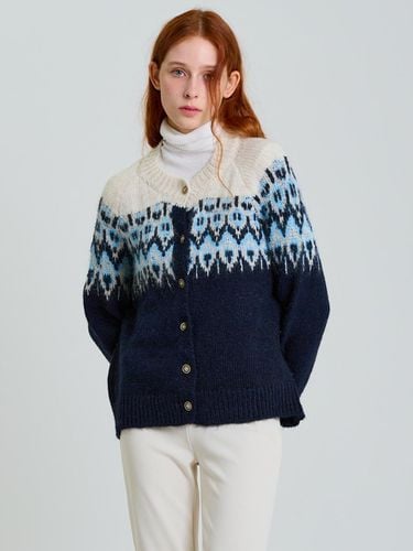 Nordic Punchcard Sweater Cardigan - RAVEROUS - Modalova