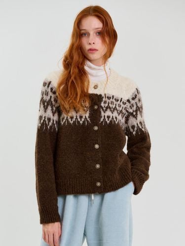 Nordic Punchcard Sweater Cardigan - RAVEROUS - Modalova