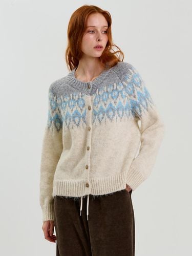 Nordic Punchcard Sweater Cardigan - RAVEROUS - Modalova