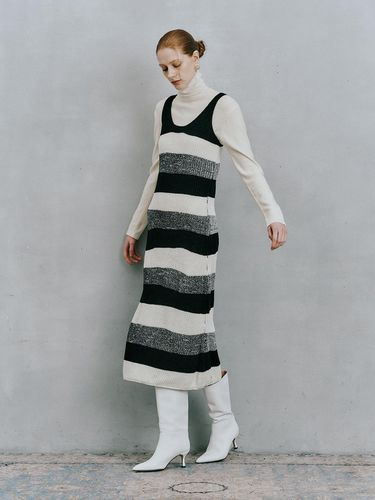 IT_Striped knit sleeveless dress - itte - Modalova