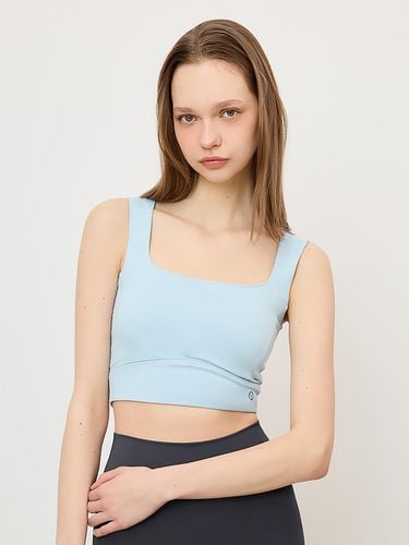 Mine Square Neck Crop Top Light Blue Light Blue - PARSLEY - Modalova