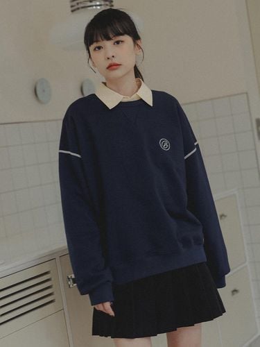 Essential Sweat Shirt BK5981_Navy - BAKKEN - Modalova