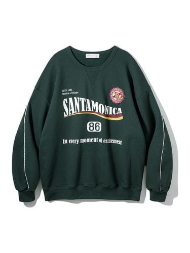 Santa Monica Sweat Shirt BK5984_Dark Green - BAKKEN - Modalova