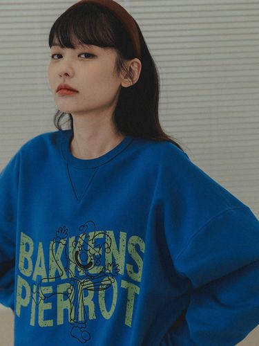 Pierrot Vintage Sweat Shirt BK5985_Cobalt B - BAKKEN - Modalova