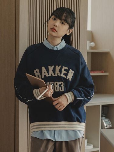 Barken 1583 track sweatshirt BK5989_Navy - BAKKEN - Modalova