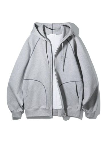 Essential Hooded Zip-Up BK7988_Melange Gray - BAKKEN - Modalova