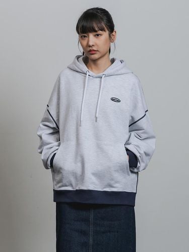 Essential Hoodie BK6981_Melange White - BAKKEN - Modalova