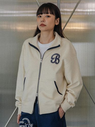 B WAPPEN Sweat Zip-Up BK7590_Cream - BAKKEN - Modalova