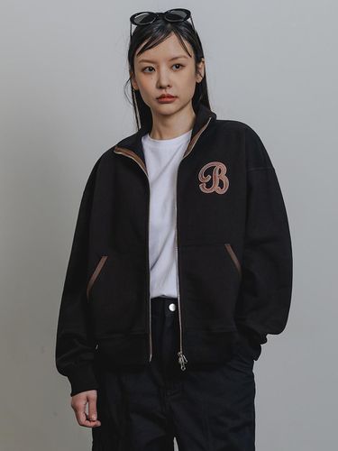 B WAPPEN Sweat Zip-Up BK7590_Black - BAKKEN - Modalova