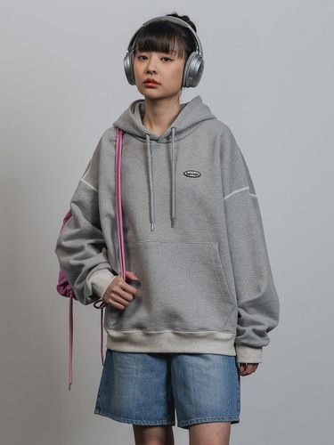 Essential Hoodie BK6981_Melange Gray - BAKKEN - Modalova