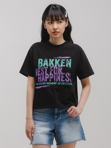 Mixed - color Typography Short-Sleeved T-Sh - BAKKEN - Modalova