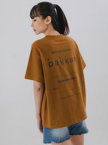 Stamp Logo Short-Sleeved T-Shirt BK3983_Mus - BAKKEN - Modalova