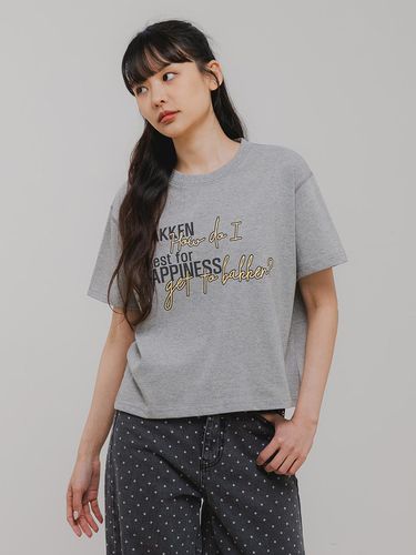 Happiness Short-sleeved T-shirt BK3987_Mela - BAKKEN - Modalova