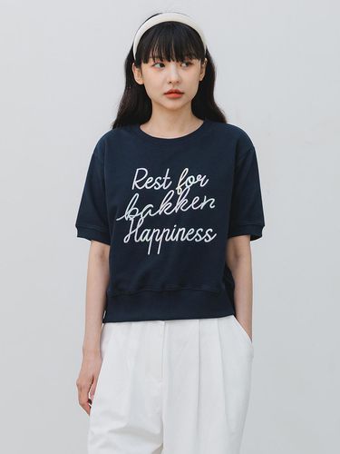 Rest for happiness Short-sleeved T-shirt BK - BAKKEN - Modalova