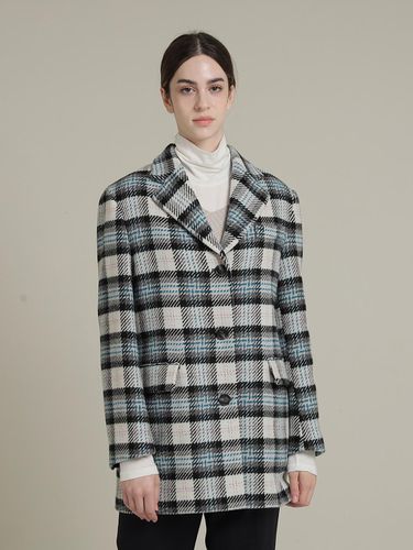 Rs9Seoul Superfine Wool Checkered Midi Coat - RS9 SEOUL - Modalova