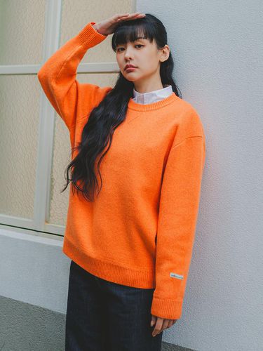 Barken Soft Wool Round Knitwear BK8937_ORANGE - BAKKEN - Modalova