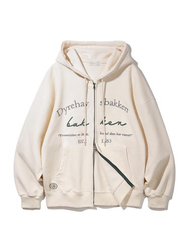 Color Accentuated Lettering 2WAY Hooded Zip - BAKKEN - Modalova