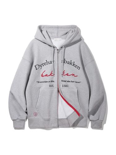 Color Accentuated Lettering 2WAY Hooded Zip - BAKKEN - Modalova